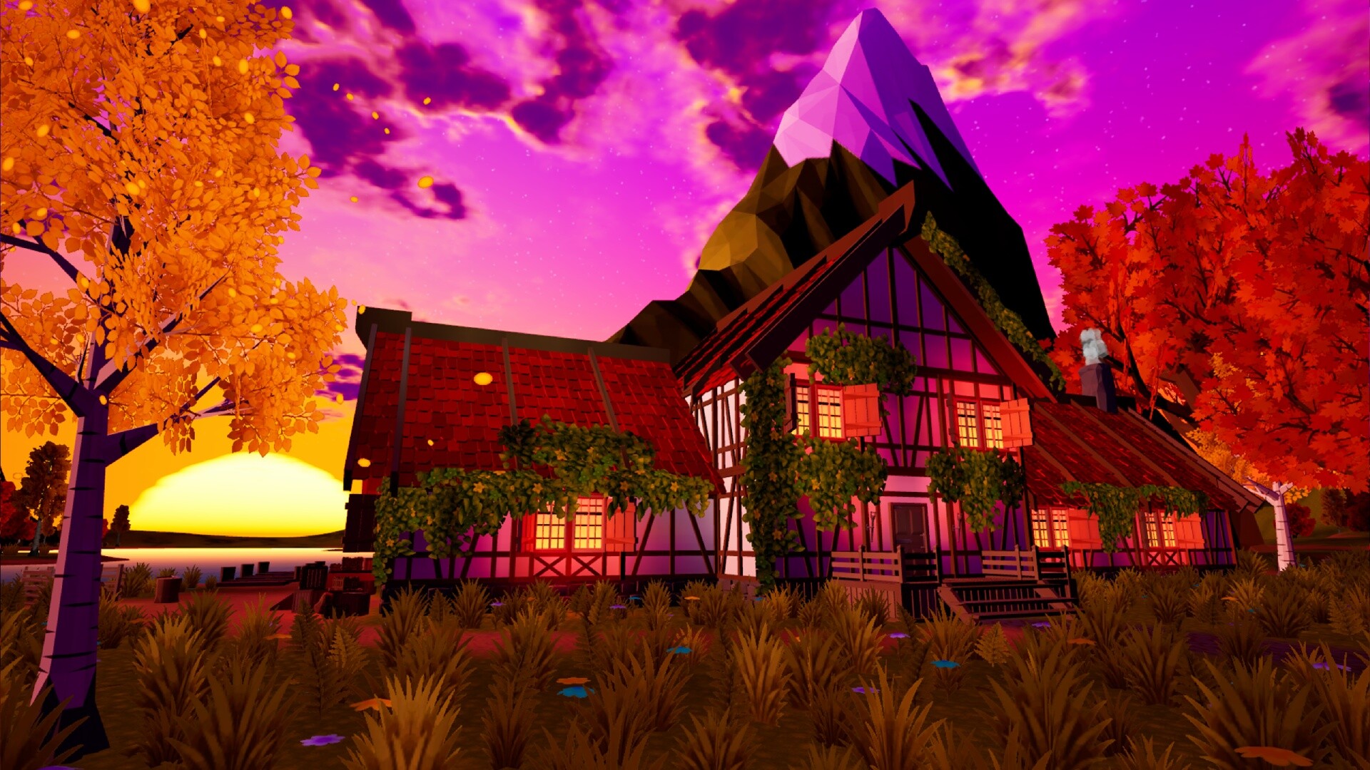 The Innkeeper VR tavern at sunset